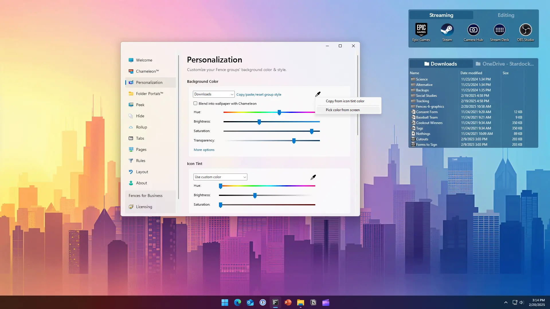 Fences Portal Interface